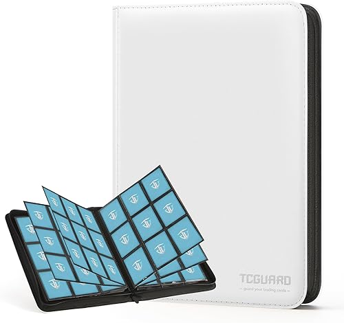 Miniatura 27 de Carpeta con cremallera de 16 bolsillos para más de 1000 tarjetas, bolsillos laterales seguros de carga, carpeta de álbum de tarjetas Naranja