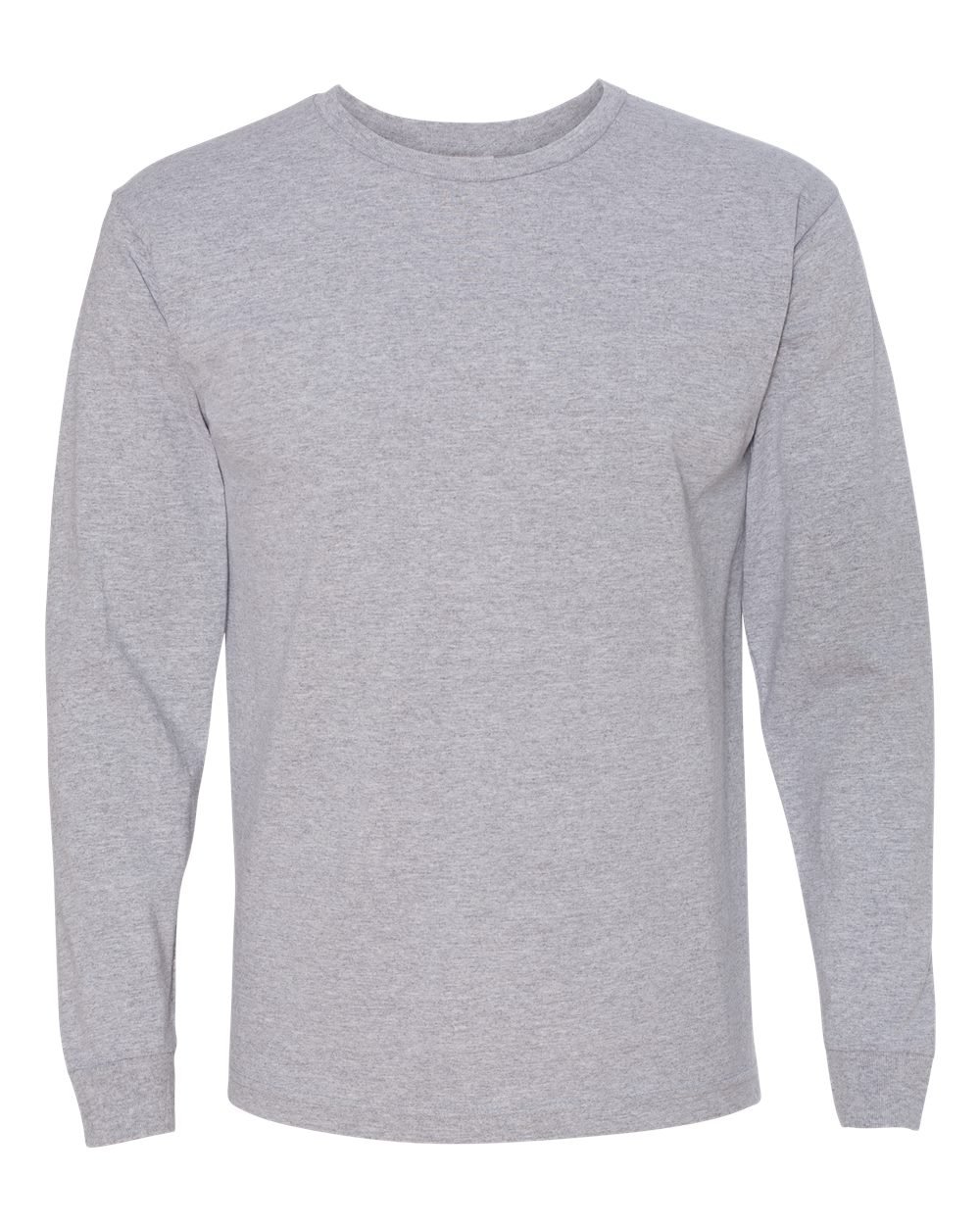 Bayside mens Adult Long Sleeve Tee (BA5060) - Grey -