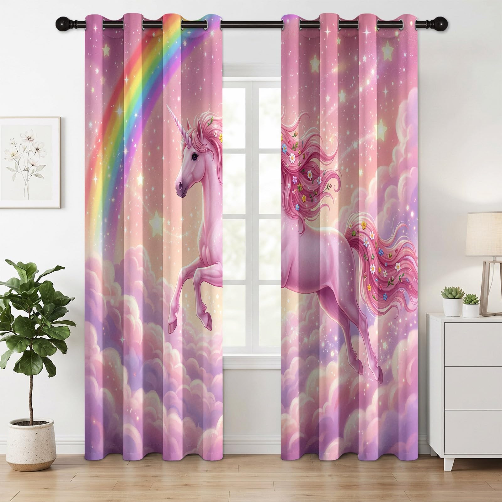 Générique Fantazyjne zasłony zaciemniające zestaw 2 sztuk, 140 l x 260H cm