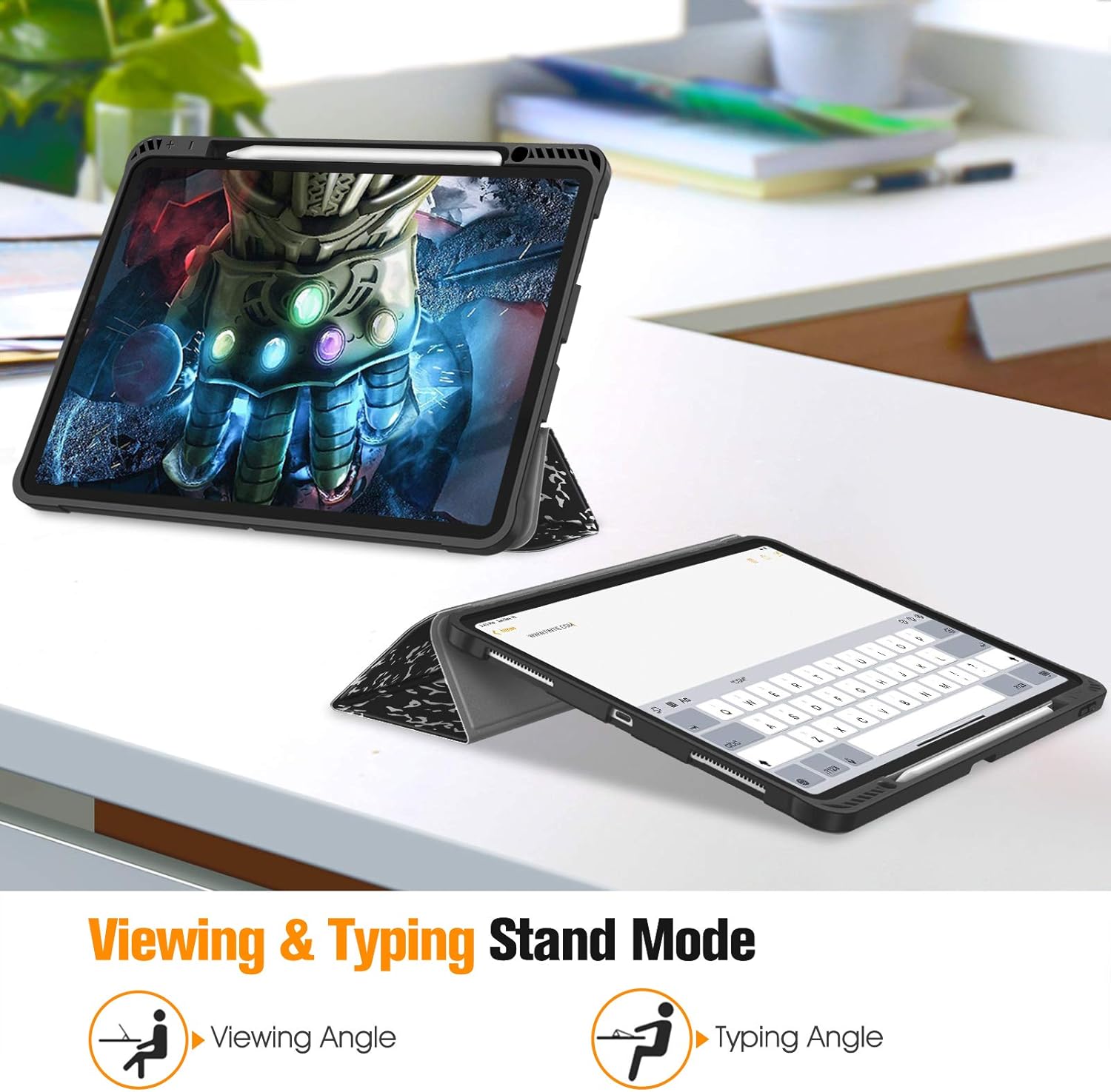 Fintie Case for iPad Pro 12.9-inch 6th Generation 2022, [Built-in Pencil Holder] Slim Soft TPU Protective Cover with Auto Wake/Sleep, Also Fit iPad Pro 12.9" 5th & 4th & 3rd Gen, Composition Book - Image 5