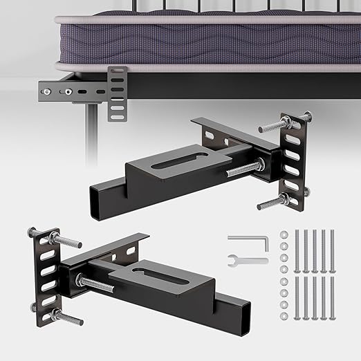 Amazon.com: FLYVLIEG Adjustable Headboard Brackets - Universal Metal ...