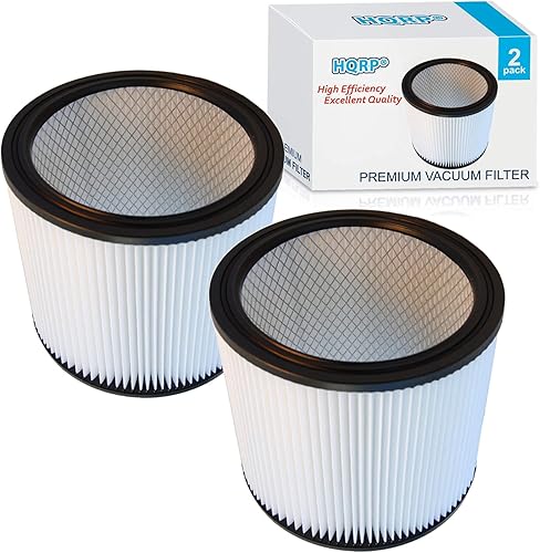 HQRP Paquete de 2 filtros de cartucho compatibles con Shop-Vac 90350 90304 90333 de repuesto para la mayorĂa de aspiradoras hĂşmedassecas de 5 HQRP Paquete de 2 filtros de cartucho compatibles con Shop-Vac 90350 90304 90333 de repuesto para la mayorĂa de aspiradoras hĂşmedassecas de 5