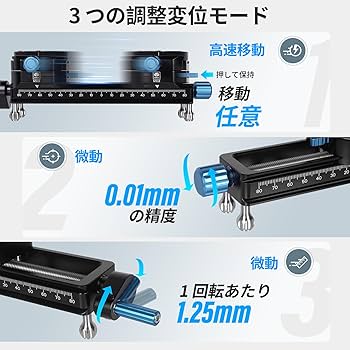 Amazon | SIRUI マクロフォーカスレール クイック調整 クローズ