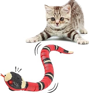 Snake Toy for Cats - Interactive, Smart Sensing Snake Toy for Cats, Dogs & Kids - USB Rechargeable, Automatically Senses Obstacles - Electric Toy Gift & Prop for Halloween, Christmas & April Fools