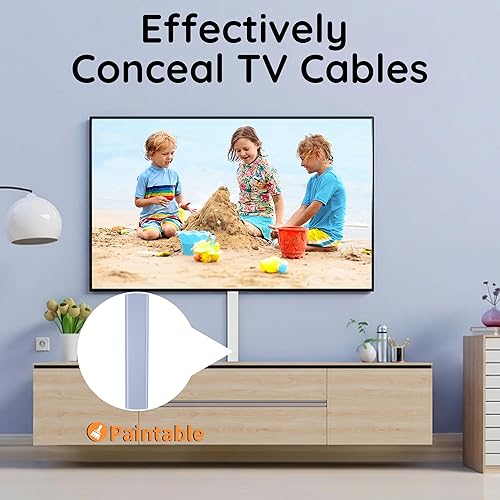 Vista 5 de Delamu Ocultador de cable de 236 pulgadas, kit profesional de cubierta de cables para pared, ocultador de cables de TV para montar en la pared