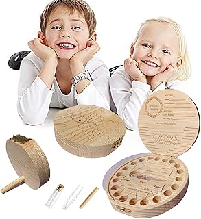 Baby Fairy Tooth box,tooth box for milk teeth,milk teeth box,Wooden Tooth boxes,Teeth Storage box,Kids Keepsake Organizer Gift for Baby Teeth and Hair, Baby Shower& Birthday Gift (Tooth fairy)