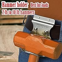 Vista 4 de Soporte para martillo, funda de taladro, funda de martillo de acero inoxidable, soporte de martillo para cinturón de herramientas