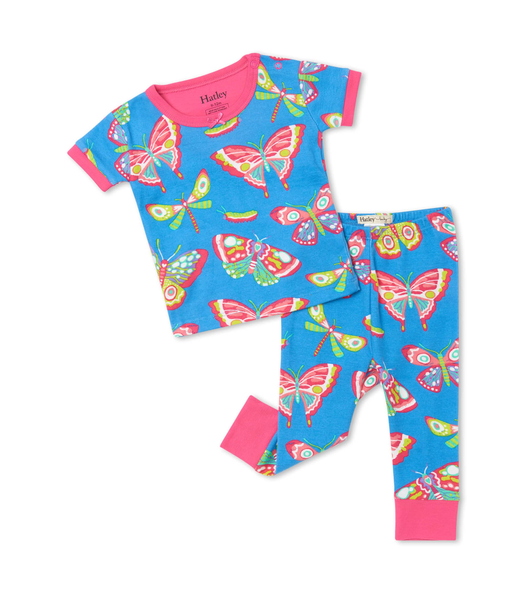 Hatley Organic Cotton Short Sleeve Pyjama Set Baby and Toddler Bottoms para Bebés