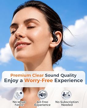Open Ear Wireless Translation Earbuds with 77 Languages & 62 Accents, 3-in-1 Bluetooth Earbuds with Powerful Clear Sound, No Subscription AI Translator Earbuds,60H Playtime for Travel Business