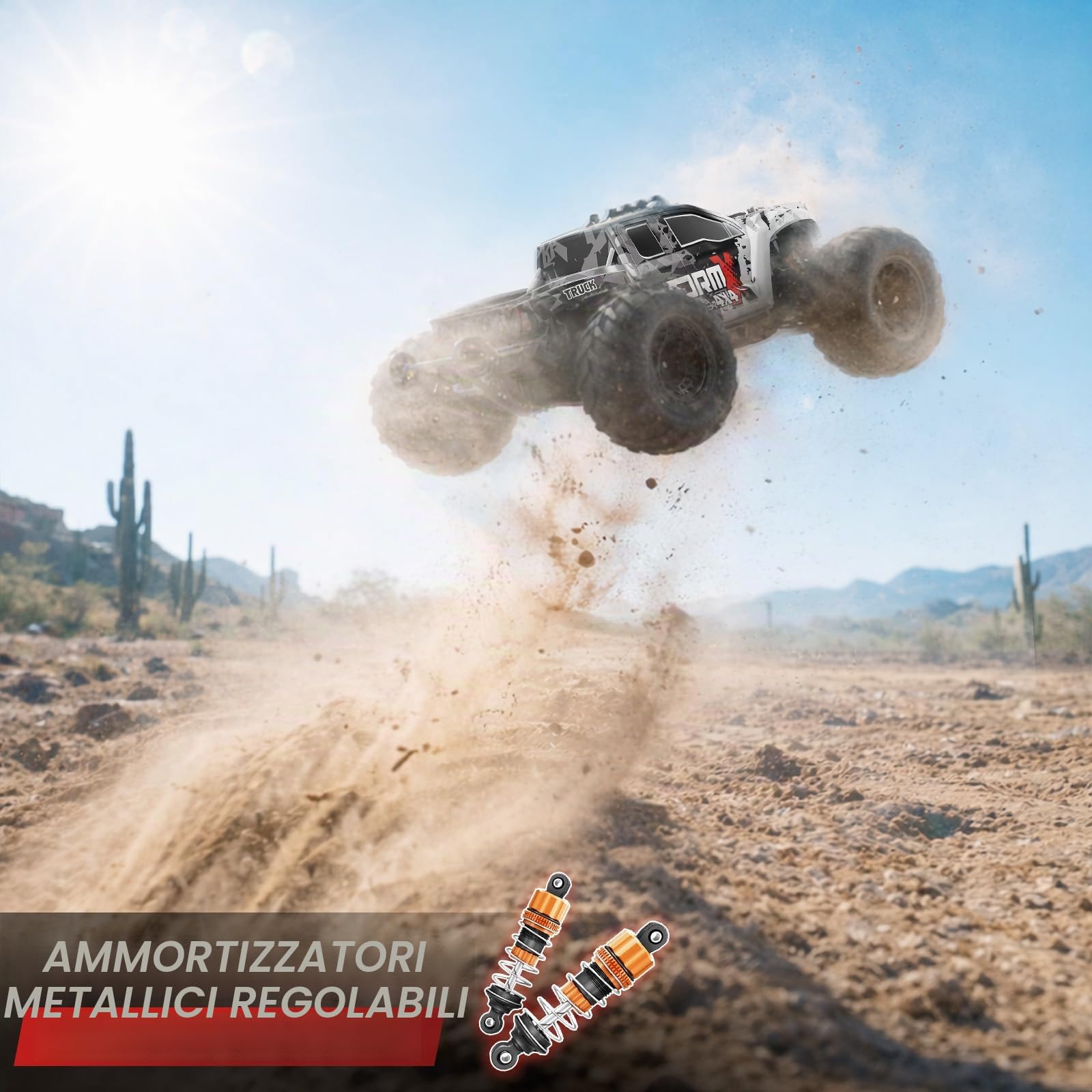 Macchina Telecomandata RC 1:14 4x4 Professionale 40 km/h, Macchina Radiocomandata con 2 Batterie Ricaricabili 1300mAh e 2 Set di Pneumatici, per Adulti Principianti e Ragazzi Grandi