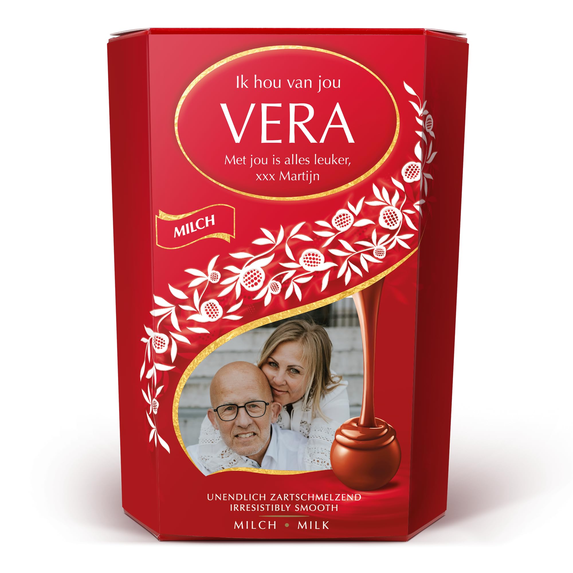 XL scatola Lindt Lindor Latte personalizzata – 500 g di cioccolatini con foto, nome e messaggio