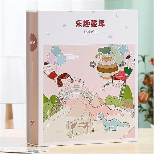 DEPILA Álbumes de fotos álbum de fotos libro conmemorativo de edición familiar álbum intersticial de 8 pulgadas 200 piezas caja de 9 pulgadas álbum