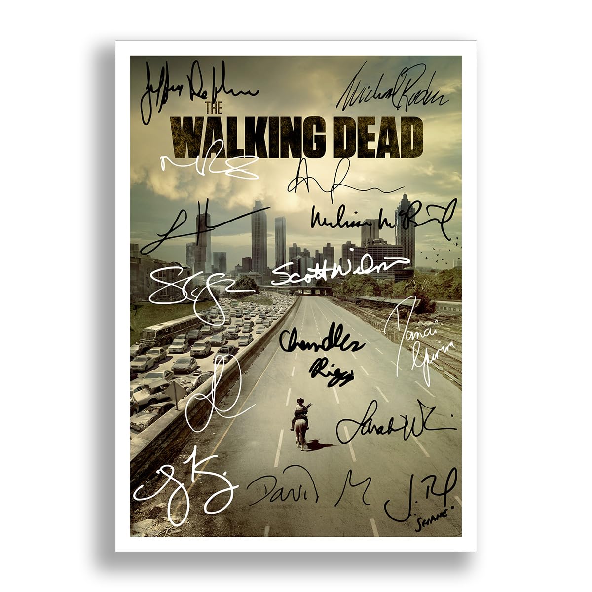 Mounted Gifts Trading The Walking Dead Full Cast Signed Autograph Signature A4 Poster Photo Print Photograph Artwork Wall Art Picture Present Gift (A3 POSTER ONLY)