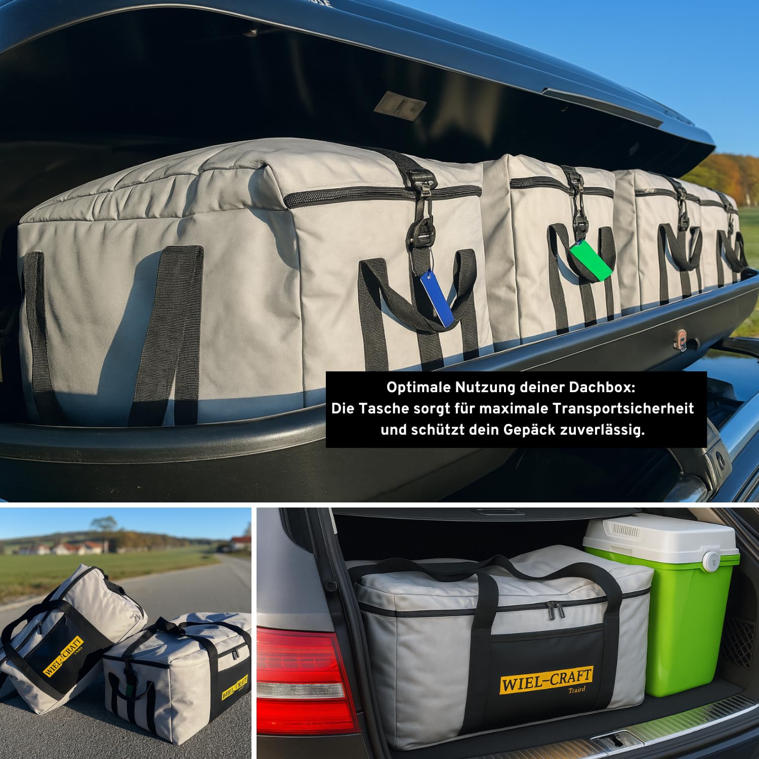 4 Borse Box da Tetto, Idrorepellenti, 70L per Borsa