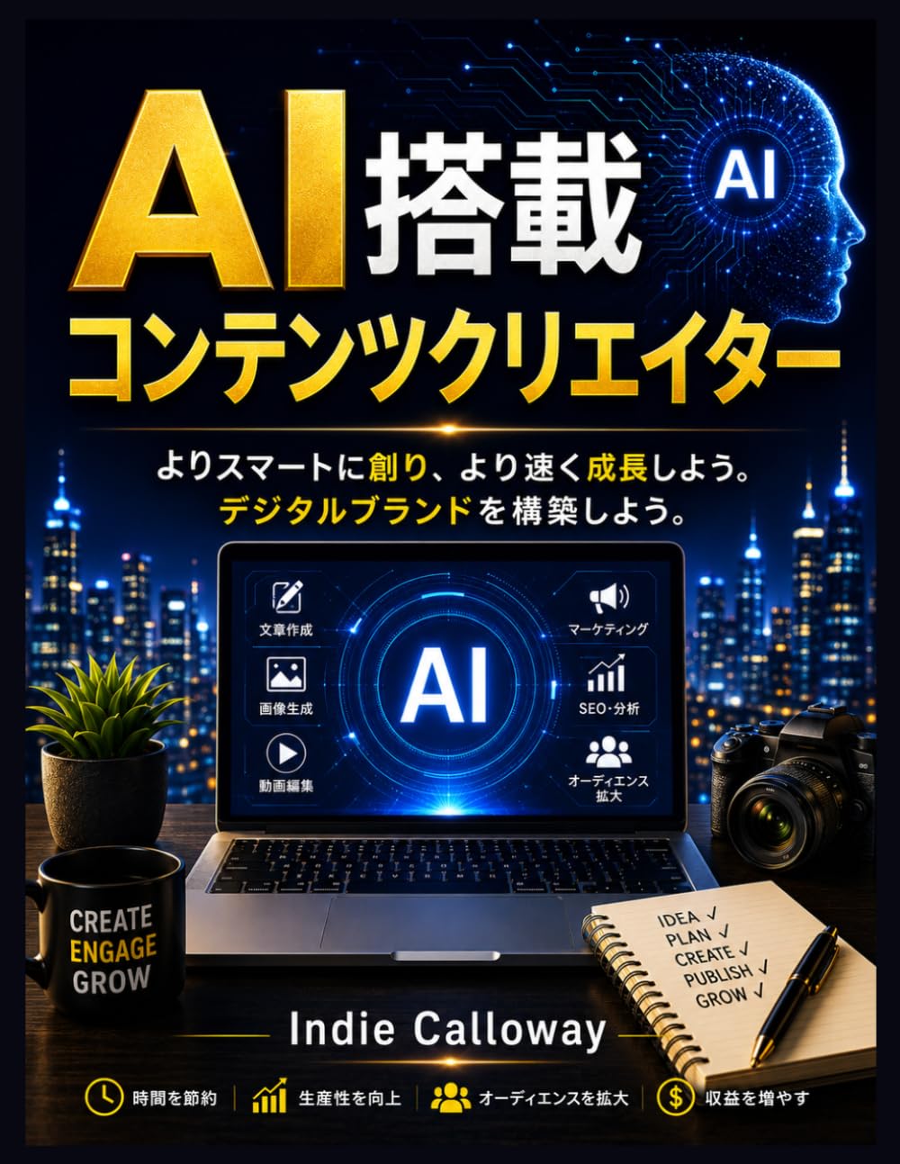 AI搭載コンテンツクリエイター: よりスマートに創造し、より速く成長しよう。デジタルブランドを構築しよう。