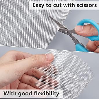 OLYCRAFT White Sculpting Wire Mesh 3mx30cm Aluminum Sculpting Wires Meshs 0.25mm Thick Aluminum Wire Mesh Roll Stainless Meshs Screen for Sculpt Clay DIY Projects Jewelry Making