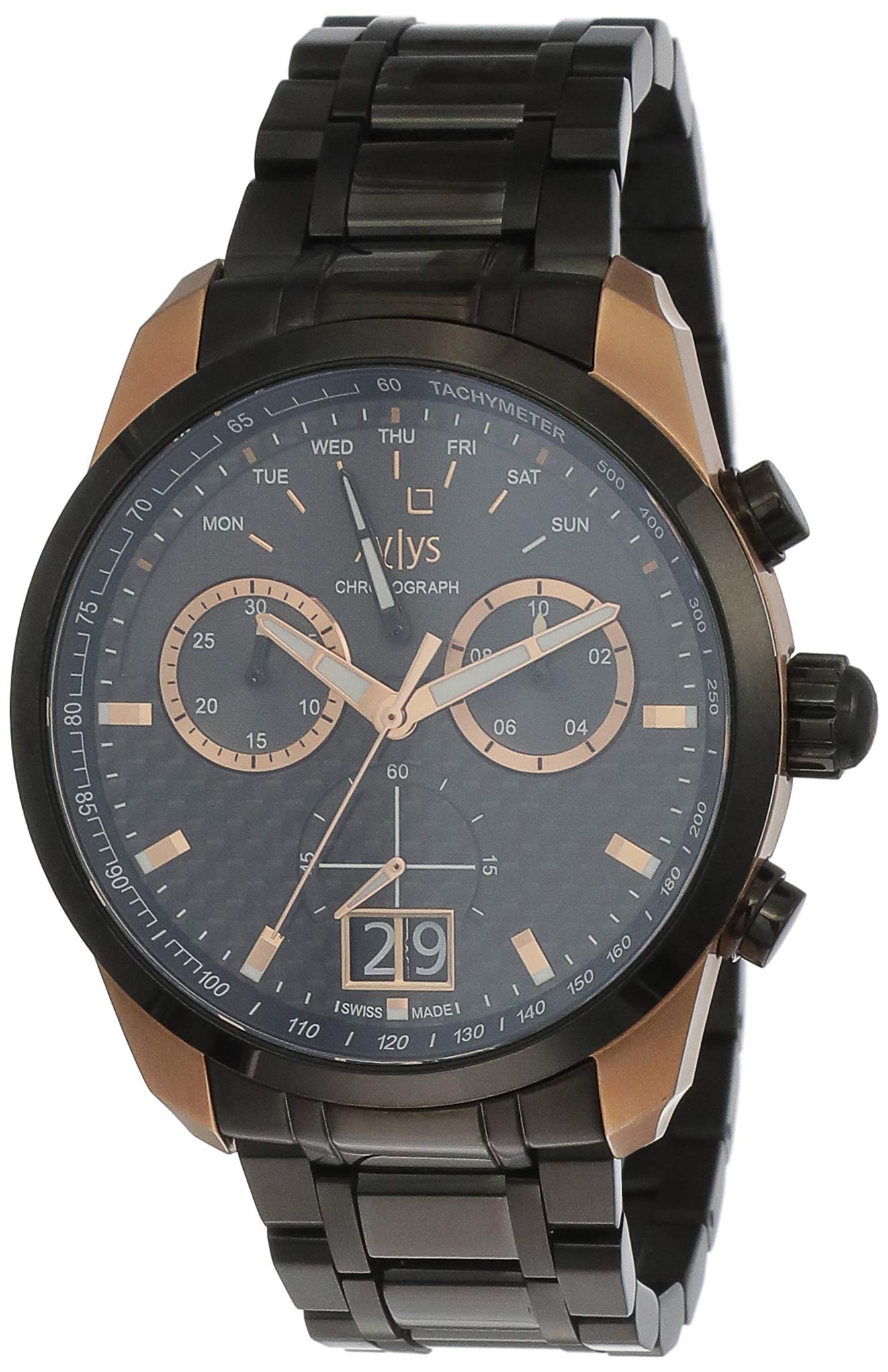 Xylys Quartz Chronograph Grey Dial Stainless Steel Strap Watch for Men-NS40027KM02 (B07KW8S2RD) Amazon Price History, Amazon Price Tracker