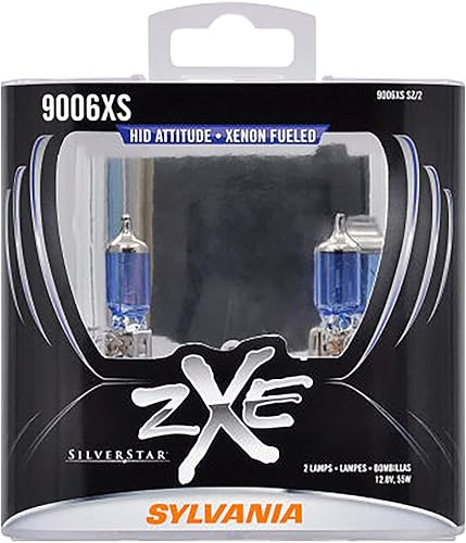 Sylvania 9007 Silverstar ZXE, faro de luz halógena de alto rendimiento, paquete de 2, 9006XS