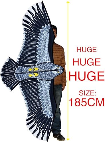 Miniatura 5 de HENGDA KITE - Águilas fuertes. Enormes cometas de águila principiantes para niños y adultos. 74 pulgadas