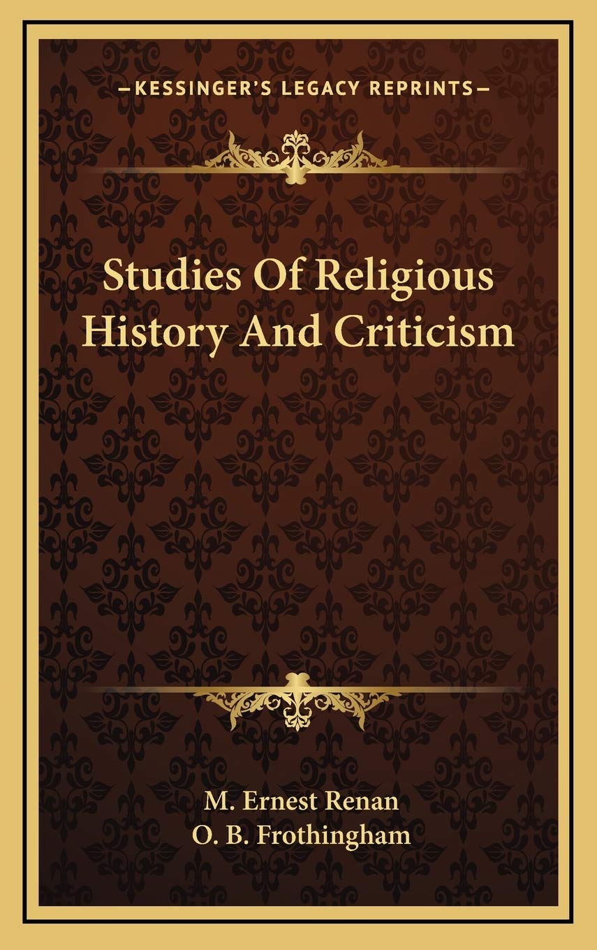 Studies Of Religious History And Criticism