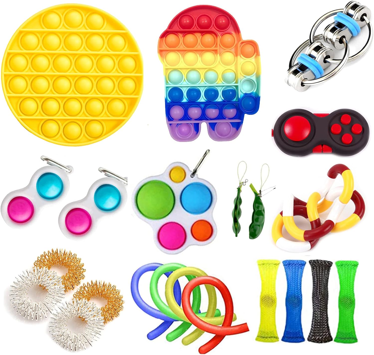 Fidget Toy Pack Sensory Simple Dimple Fidget Set Stress Anxiety Relief
