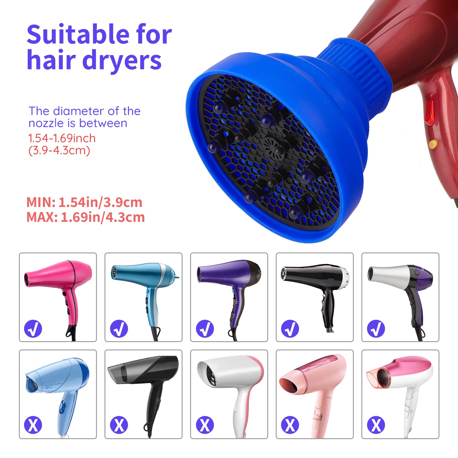 Snapklik.com : Foldable Blow Dryer Diffuser, Segbeauty Travel Hair ...