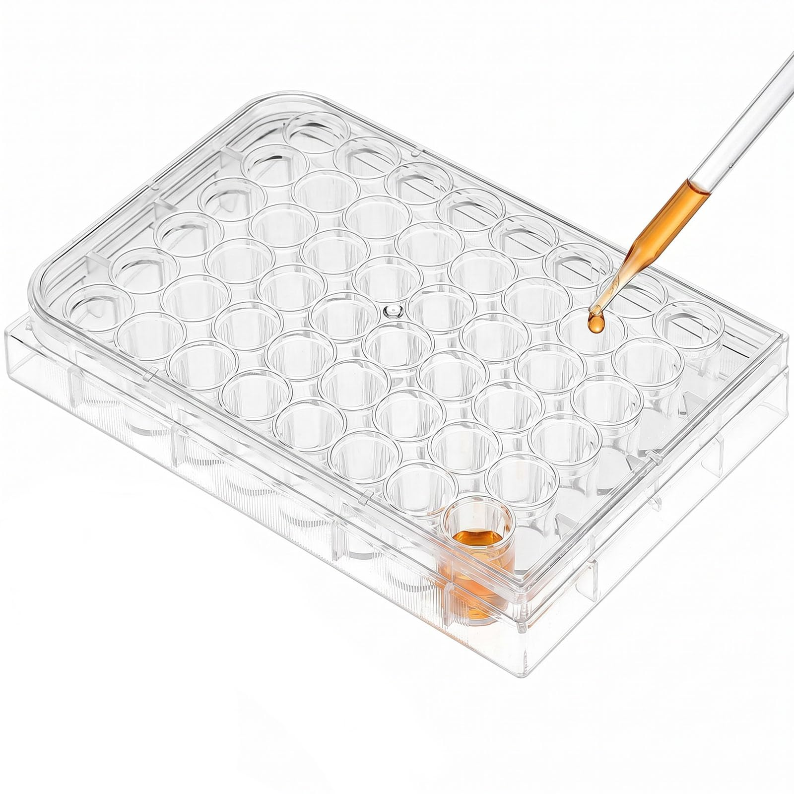 iplusmile 48 Holes Pill Filling Tool, Microcentrifuge Tube Rack, Well Cell Culture Plate Serving Tray for Lab Equipment-image-35