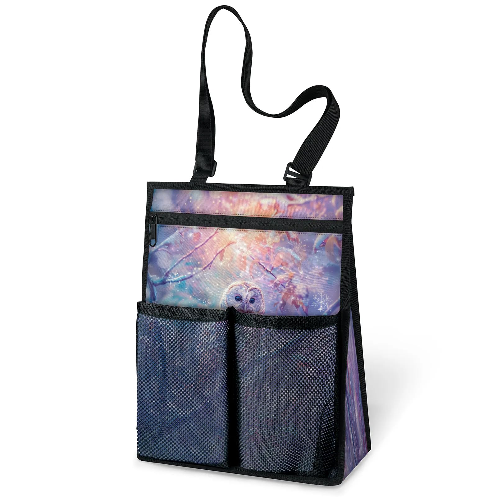 Ourtheme Owl Tree Portable Shower Bag for Travel Gym Camp Beach Tote Shower Caddy Bags Hanging Toiletry Organizer