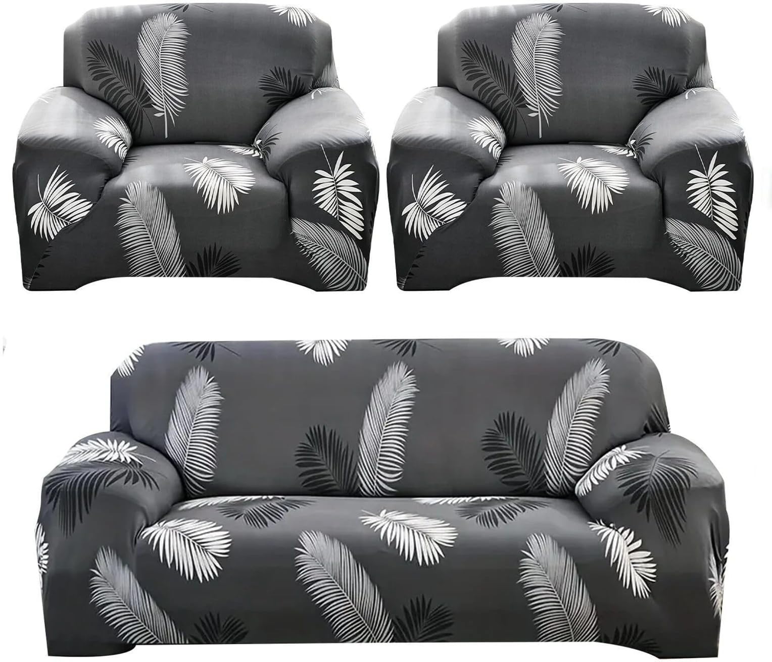Sofa Cover 5 Seater Fitted Sofa Cover 3 Seater and 2 Seater Fully Covered Universal 5 Seater Sofa Cover Non-Slip Sticky Elastic Stretchable Sofa Set Slipcover Protector for (3+1+1 Seater)-image-10