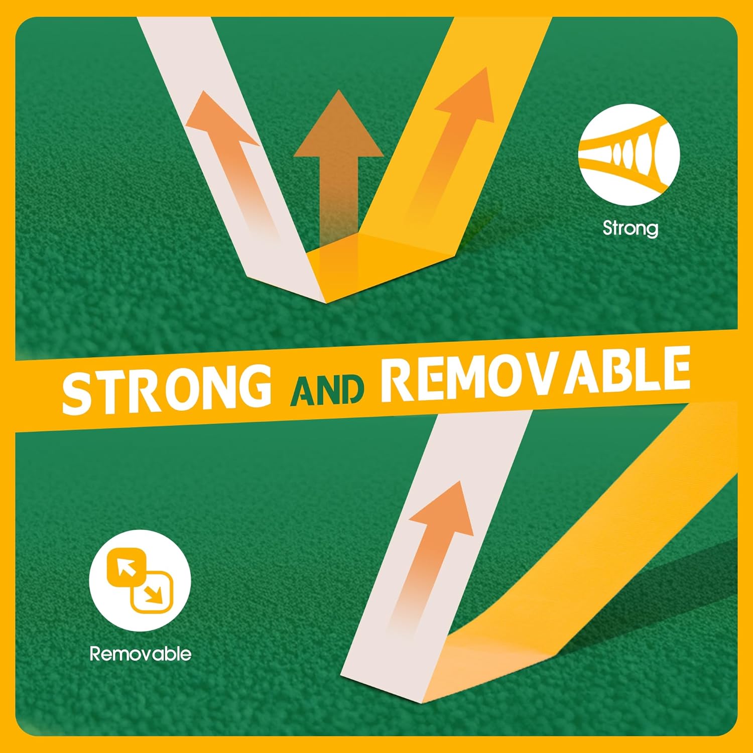 Pickleball Court Tape - 2" x 200 ft Marking Kit | Temporary No-Residue Tape | Easy Apply & Remove | Outdoor/Indoor for Courts, Gym, Driveway, Backyard