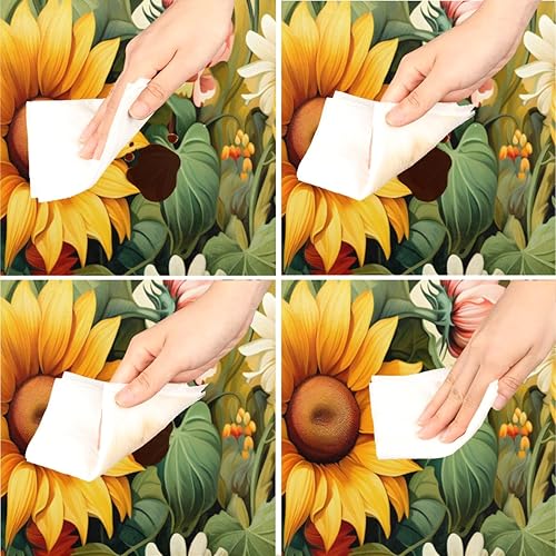 Vista 510 de Pardick Mantel redondo elástico con diseño de hojas de otoño, mantel redondo ajustable de 36 a 42 pulgadas, mantel circular impermeable, lavable