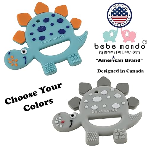 Miniatura 2 de Juguetes de dentición para bebés, mordedores para bebés de 0 a 6 meses, 6 a 12 meses (1 turquesa, 1 cangrejo)