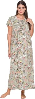 AV2 Women's Cotton Floral Maxi Maternity Nighty Price In India