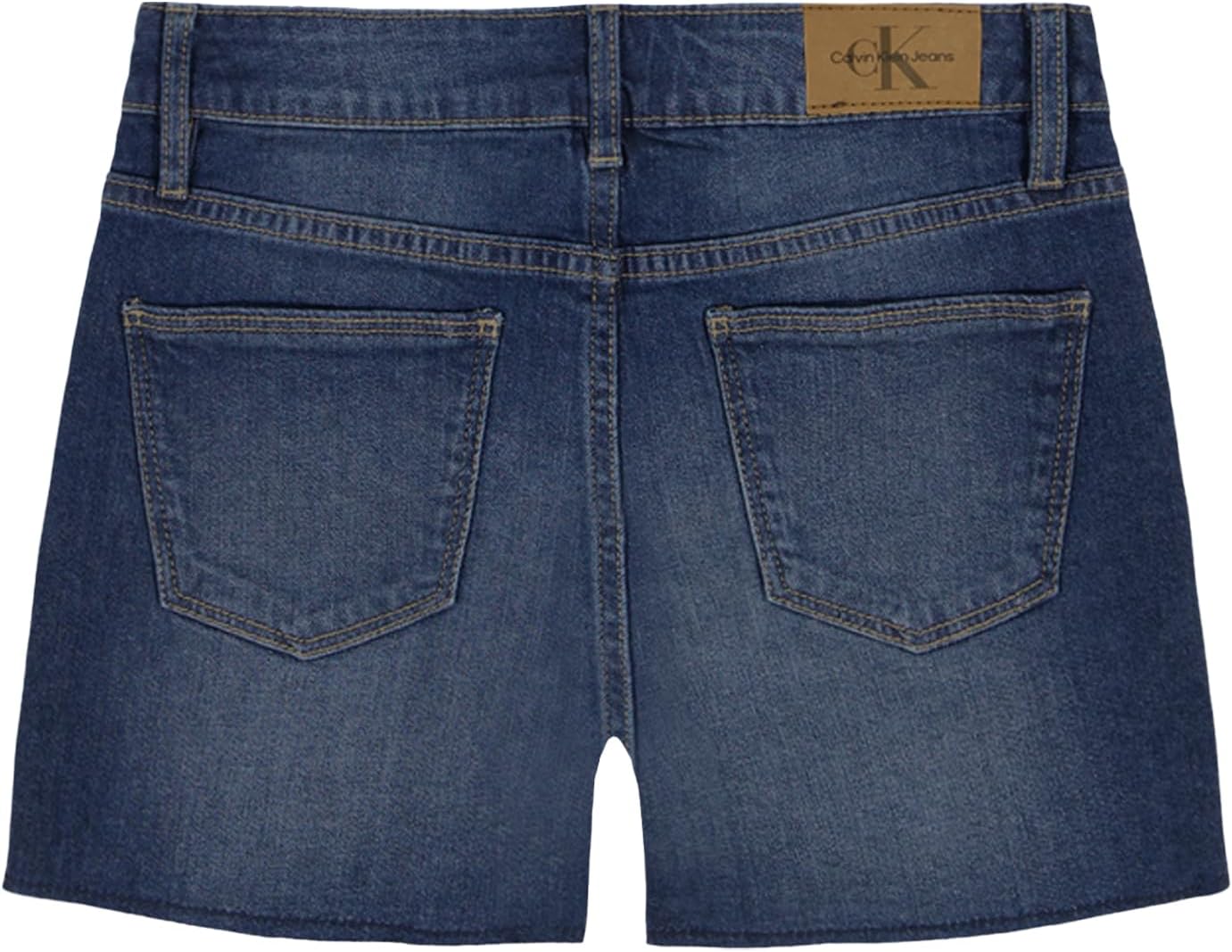 Calvin Klein Girls Boyfriend Fit Stretch Denim Jean Shorts - Image 2