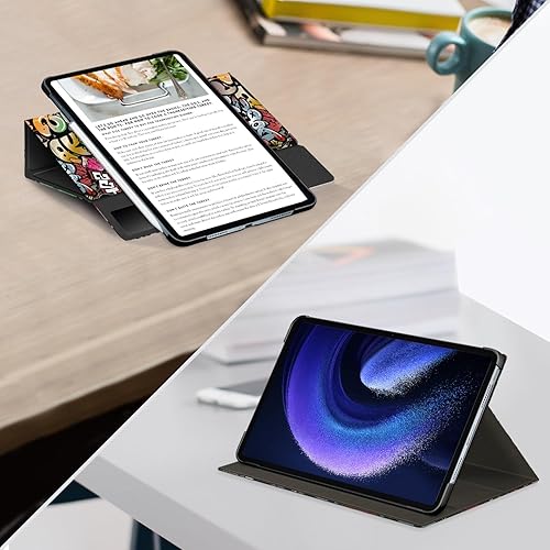 Miniatura 7 de Funda compatible con tablet Xiaomi Pad 6 de 11.0 pulgadas lanzada 2023 con soporte multiángulo para tableta Mi Pad 6 Pro giratoria ajustable de 360,