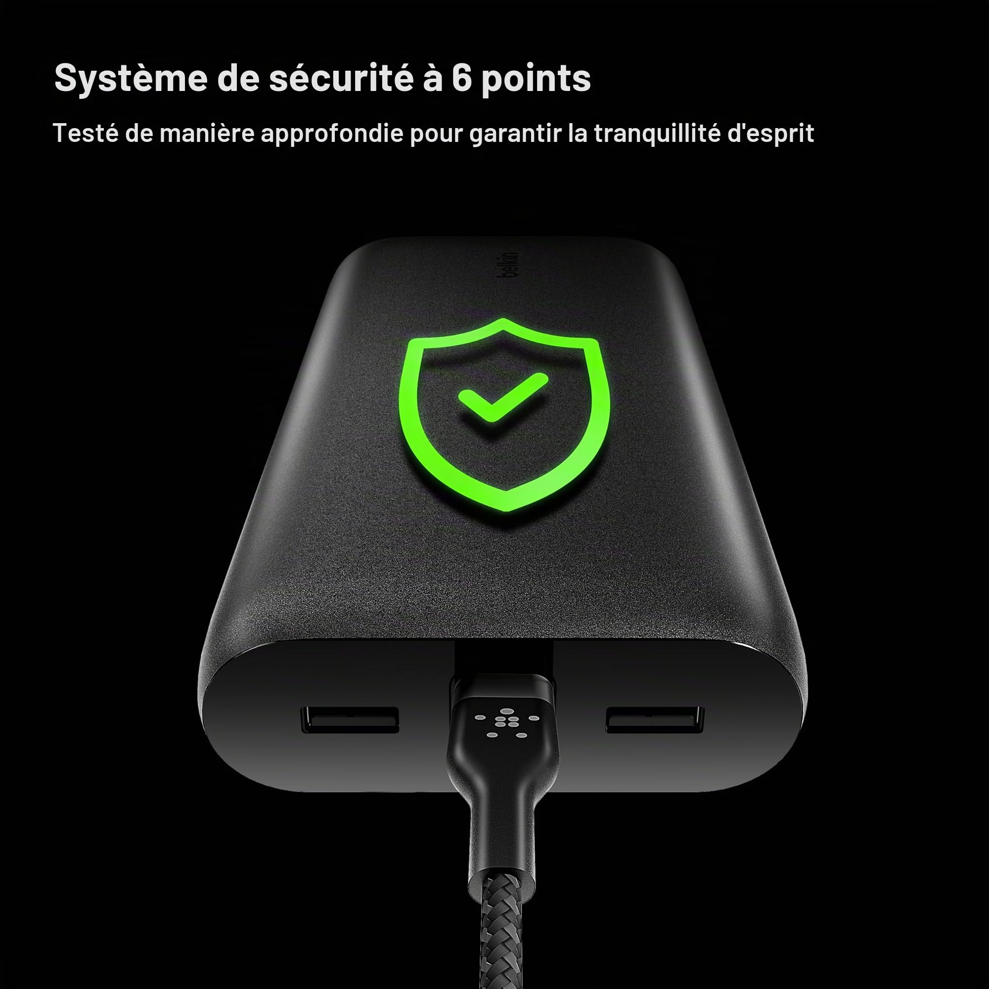Belkin BoostCharge Batterie Externe 26 000 mAh avec Ports USB - Noir