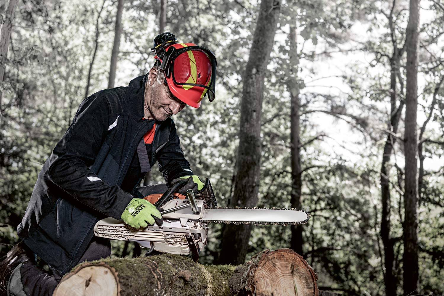 Uvex Pheos Forestry - Forsthelm mit Gehör- und Gesichtsschutz - SNR: 30dB