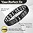 Feraco Magnetic Bracelet for Men Titanium Steel Magnetic Bracelet for Men with Double Row Magnets Adjustable (Black)