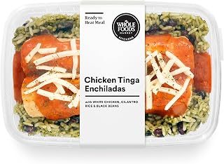 Whole Foods Market Chicken Tinga Enchiladas, 13.5 oz - Clean Ingredient Prepared Entree with No Hydrogenated Fats or MSG
