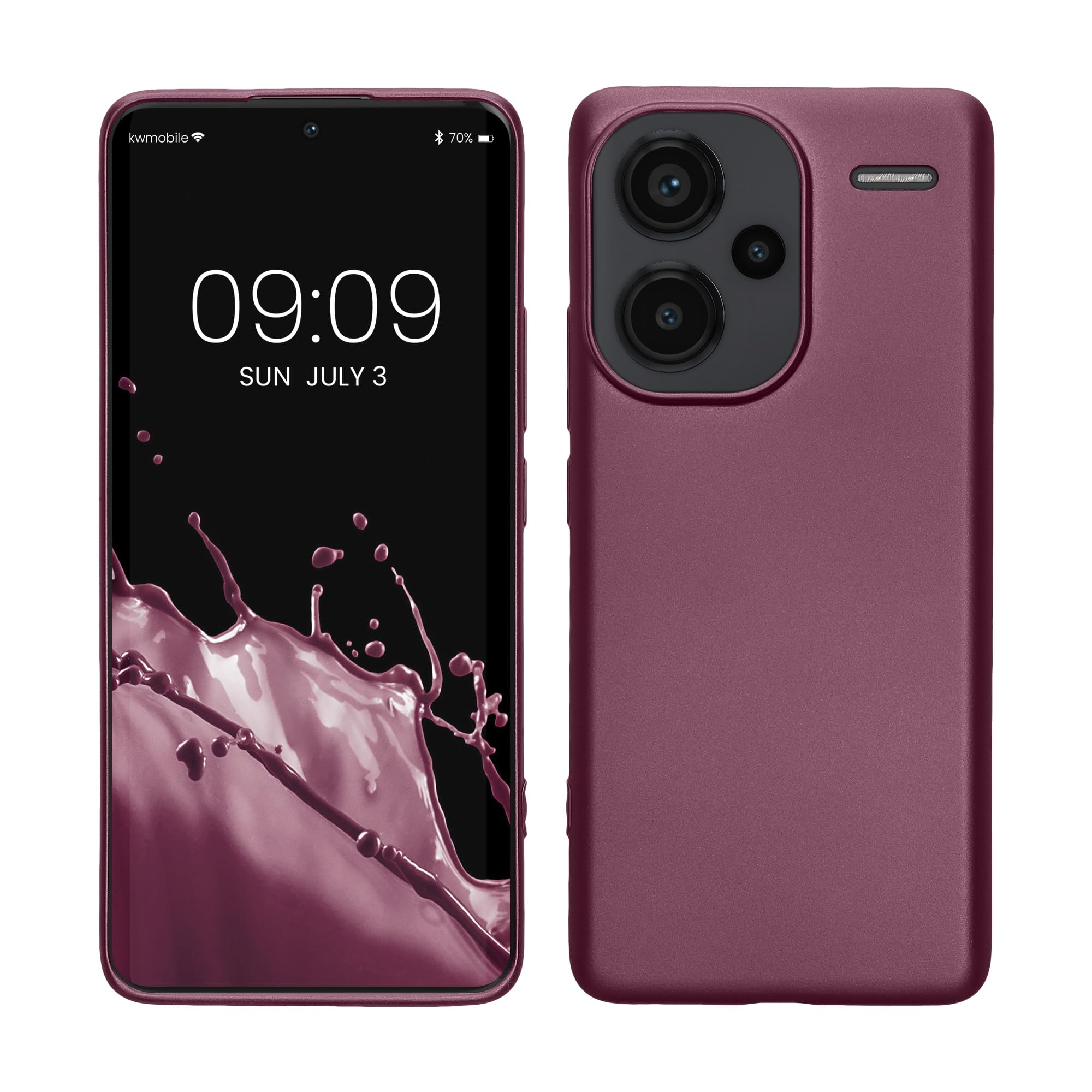 kwmobile Carcasa Compatible con Xiaomi Redmi Note 14 Pro 5G / Poco X7 Funda - Funda Ultrafina de TPU con Bordes elevados - Lavanda Metalizado — view 392