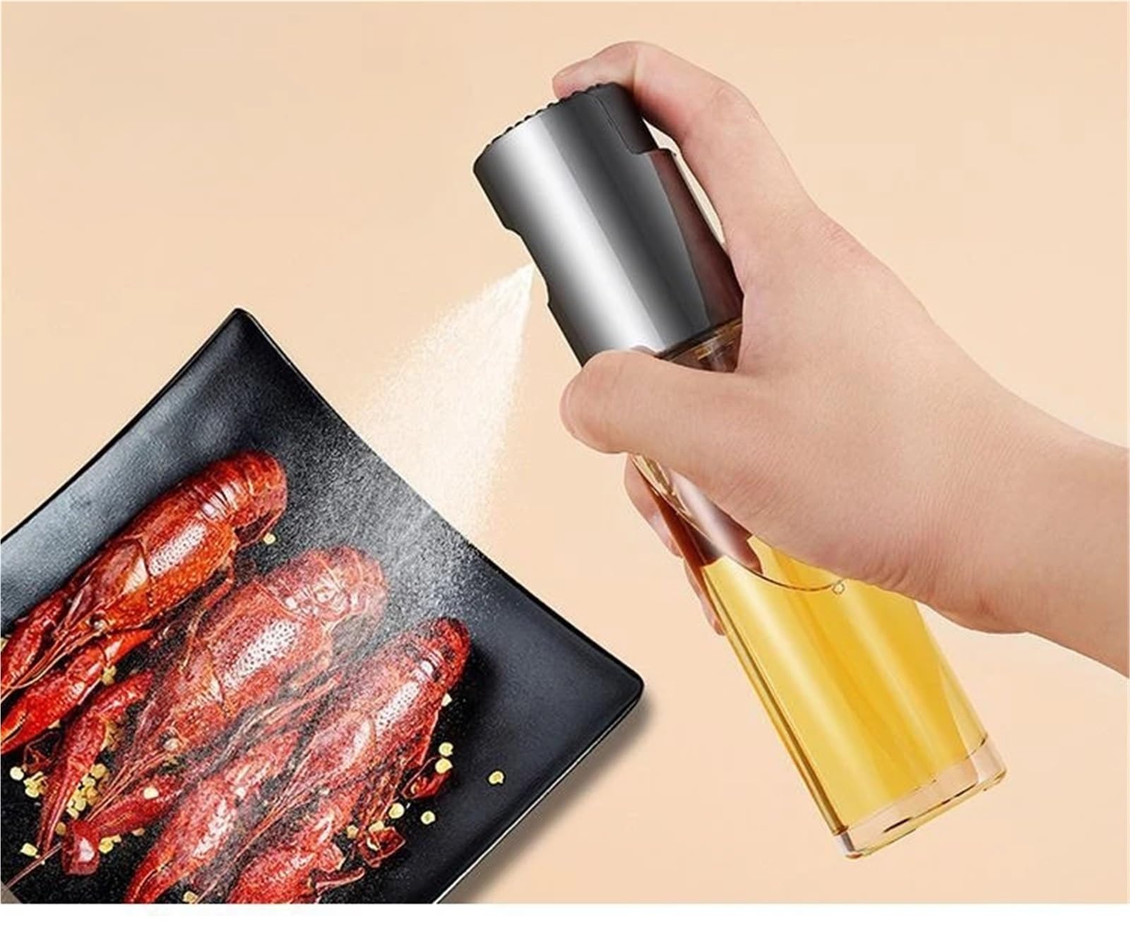 Dozownik oleju, 10 Szt. Szklany Rozpylacz Oleju Do Gotowania Spray Mister Sałatek BBQ Gadżety Kuchenne Akcesoria Pieczenie Na Puste do frytkownicy(Golden)