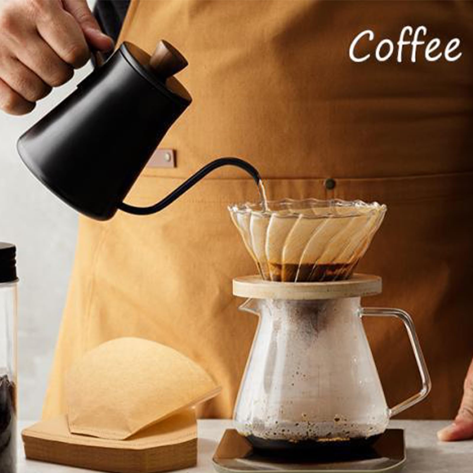 Filtri di carta per macchina da caffè a goccia V60, compatibili con taglia 02, bianco, 1-100 pezzi