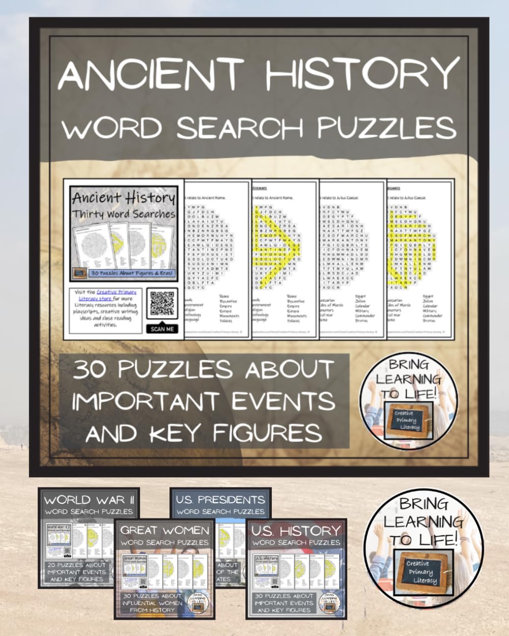 Ancient History Word Search Puzzle Collection