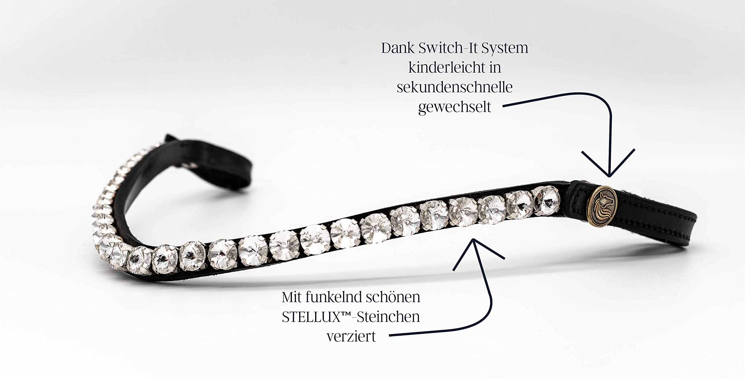Stirnriemen Stunning White (Vollblut, Braun)