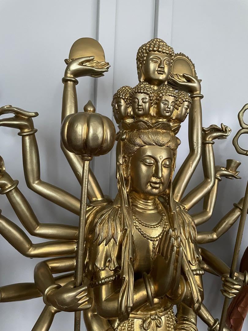 特大　黄金の千手観音　木製　金彩　素晴らしい仏像になります Amazon.co.jp: 特大 黄金の千手観音 木製 金彩 仏像 : ホーム