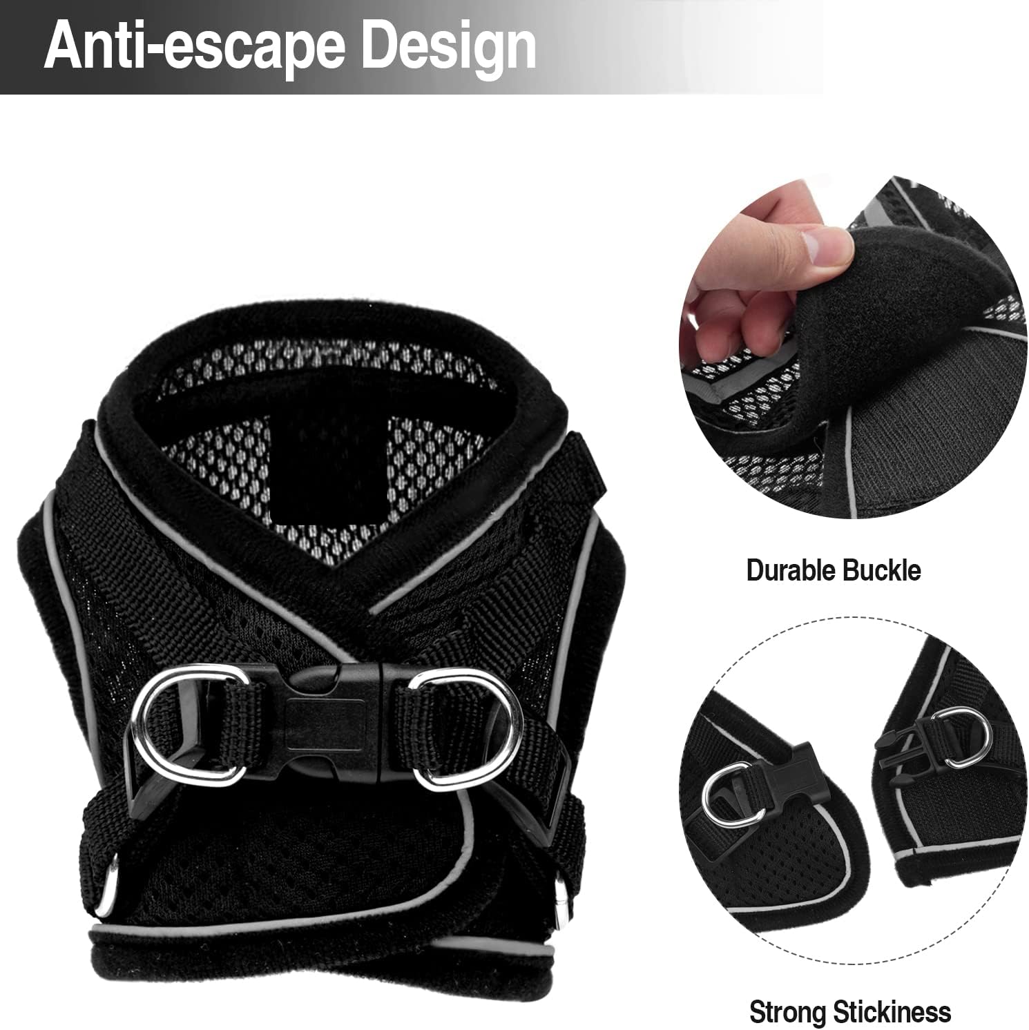 Cat Collars Harnesses and Lead Set Kitten Walking Escape Proof Adjustable Lead Vest Set For Ferret Puppy Rabbit,Kitten Lead and Harness Set with Reflective Strip Breathable Soft Mesh Cat Jacket(S) 5 71SgcFf4l1L. AC SL1500