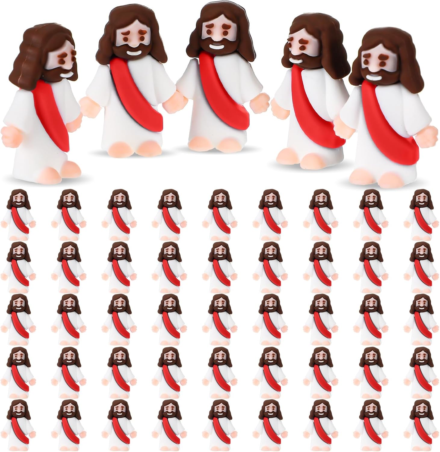 50 Pcs Jesus Toys Religious Figurines Jesus Gifts Classic Christ