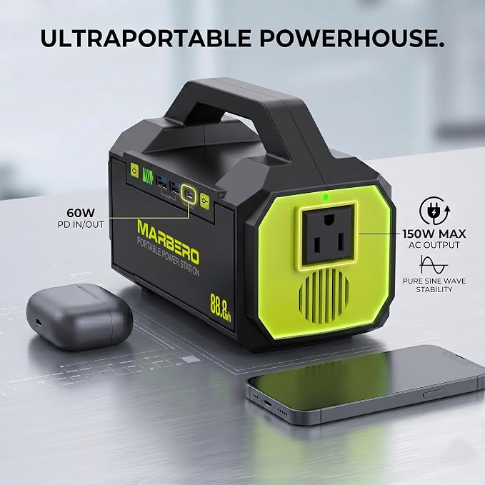 Estación de energía portátil MARBERO 88.8Wh con salida AC 100W miniatura 3