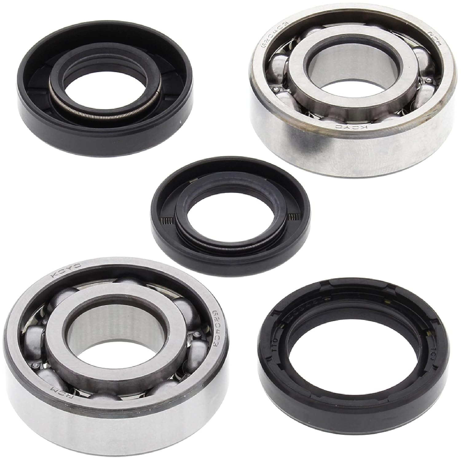 All Balls Racing Crank Bearing and Seal Kit 24-1022 Compatible with/Replacement for Yamaha DT50 1988-1990, DT80 1981-1983, GT80 1973-1980, LB80 1976-1978, MX80 1980-1981