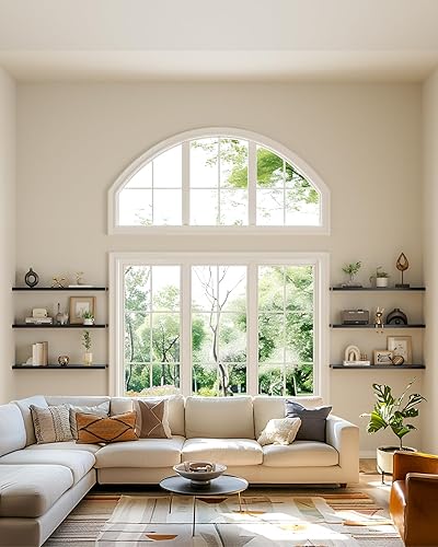 Miniatura 2 de AMADA HOMEFURNISHING - Estantes flotantes, estantes de pared para sala de estar, dormitorio, baño, cocina y organización de oficina en casa, Negro